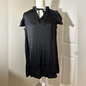 NWT Cupshe black tie neck mini dress.